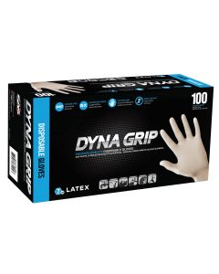 SAS DYNA GRIP Exam Grade Powder-Free Latex Disposable Gloves CASE (10 BOXES)