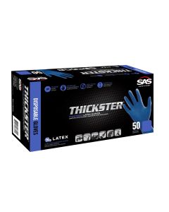 SAS THICKSTER Latex Exam Grade Glove Lightly Powdered (Case of 10 boxes)